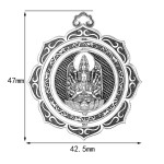 990 Silver Thousand-Handed Guanyin Guardian Pendant - Rat Zodiac Birth Buddha